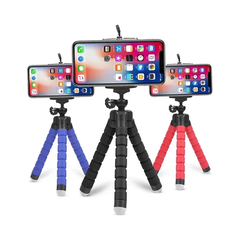 Mini Tripo Flexible Azul Portatil