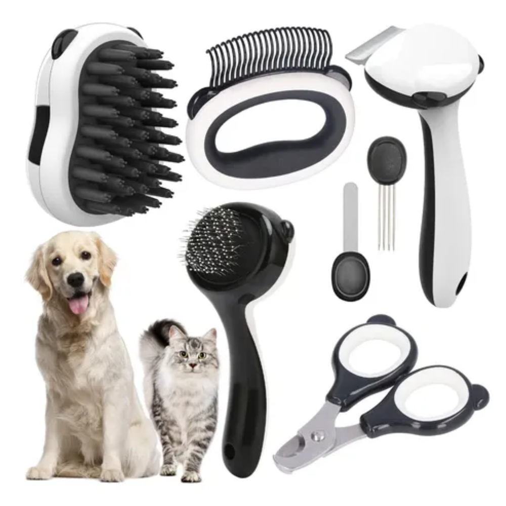 Set Cepillos Aseo Mascotas 7 Herramienta