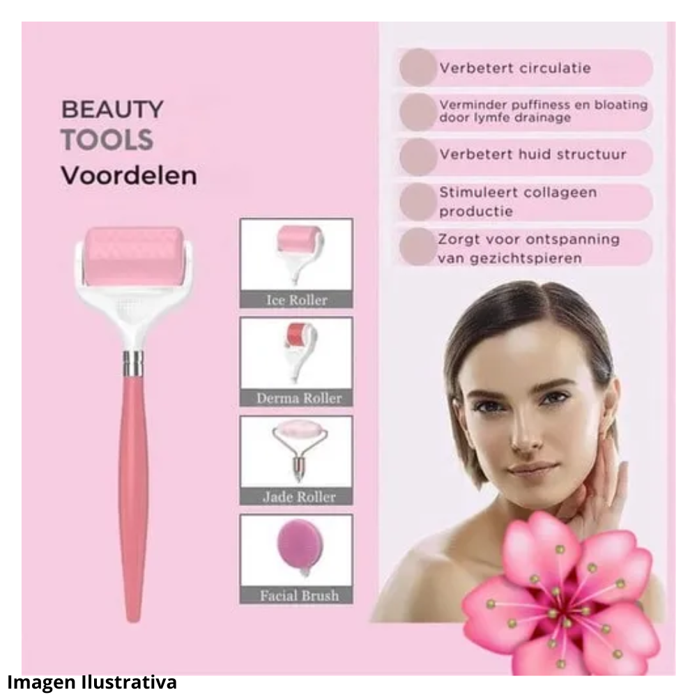 Kit Belleza Masajeador 4 en 1 Cristal