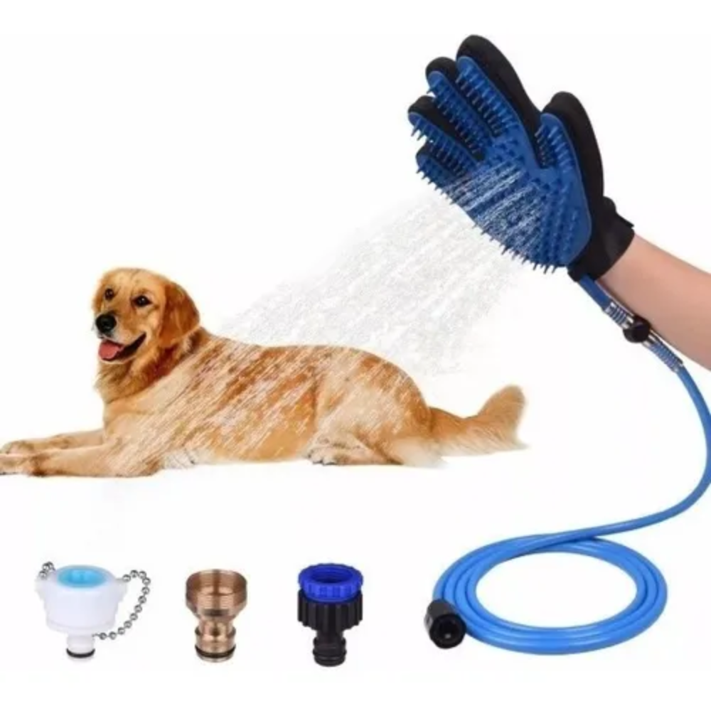 Guante Ducha Mascotas Perros Gatos Lavad