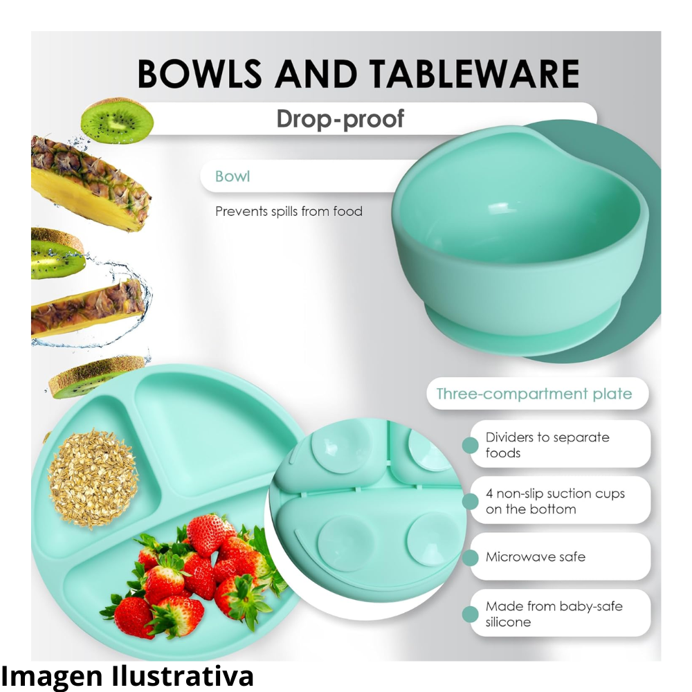 Set Juego Completo Alimentacion Plato In