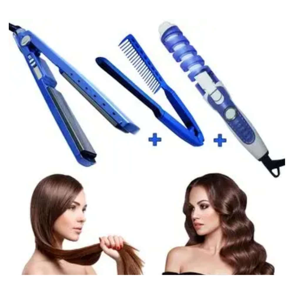 Combo 3x1 Plancha  Cabello + Rizador