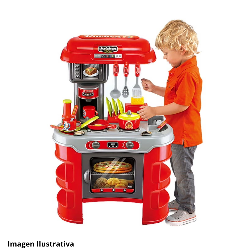 Cocina Juguete Infantil Plastico Rojo Gr