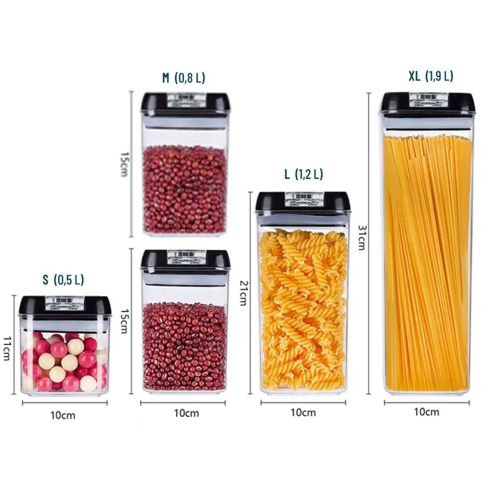 Set 5 Recipientes Herméticos Organizador